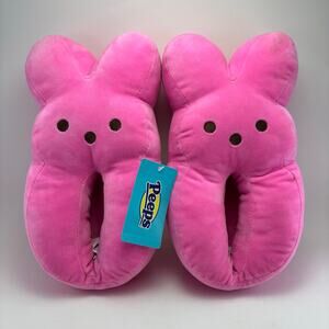 PEEPS Pink Stuffed Animal Slippers Kids size 13/1